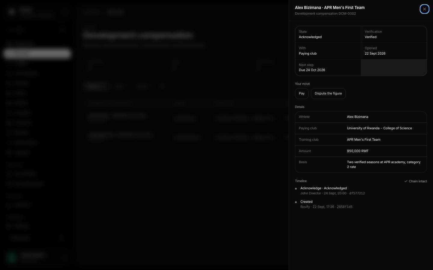 Compensation DCM-0002 with Pay and Dispute